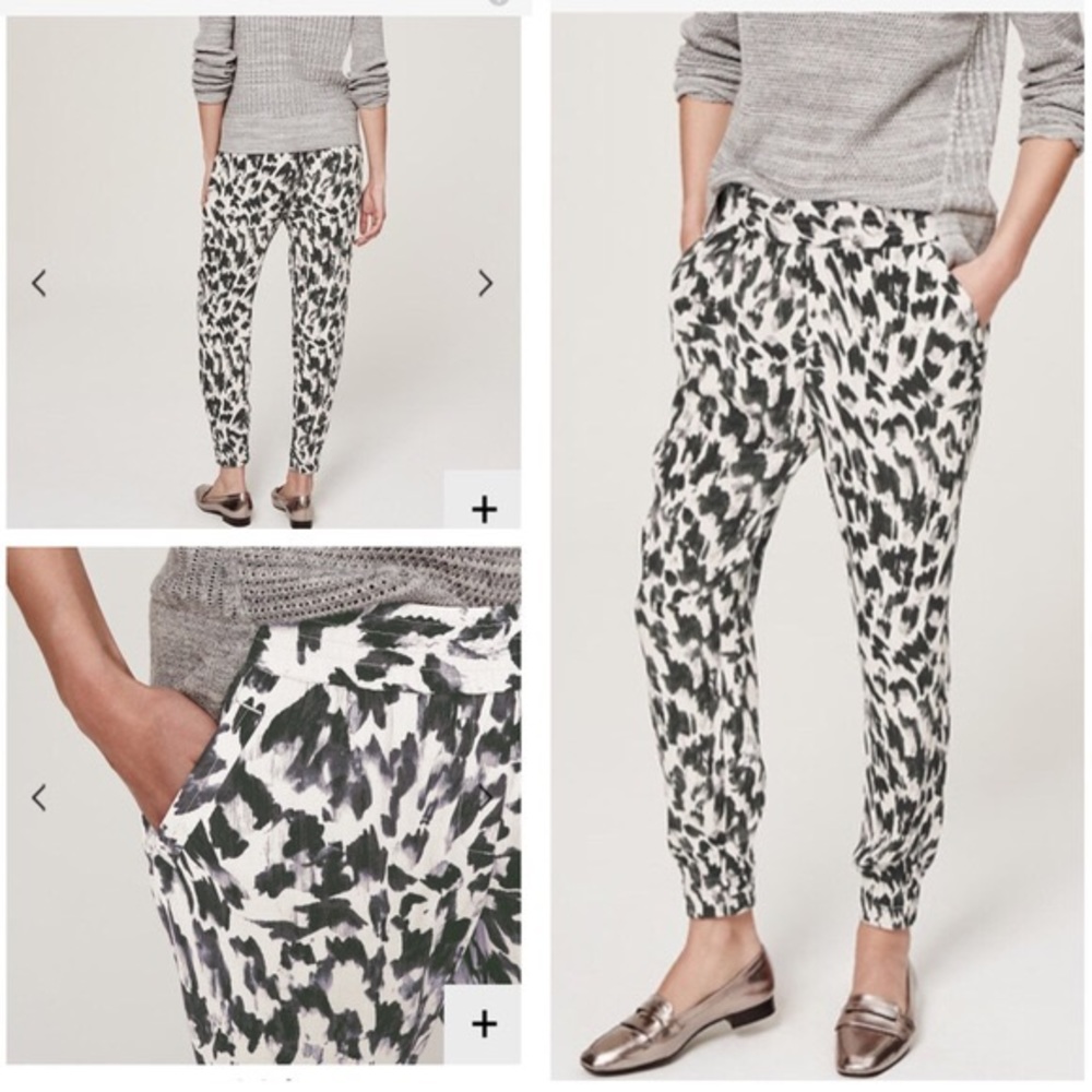 Animal print joggers